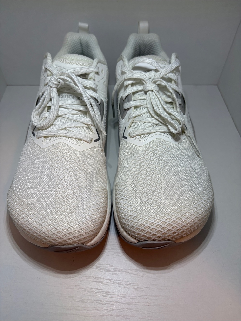 Solstice White Mesh Athletic Sneakers